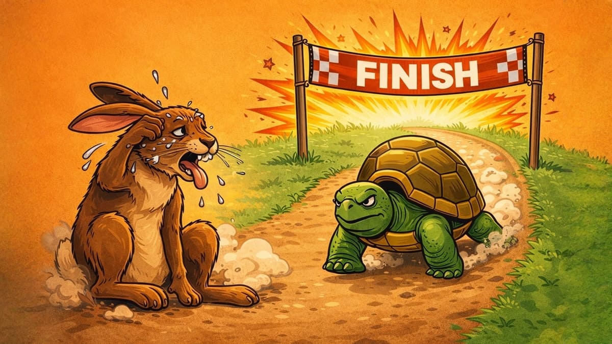 खरगोश और कछुआ — The Hare and the Tortoise