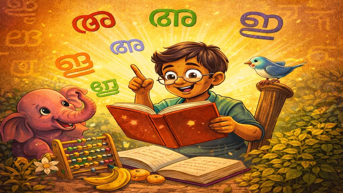 മലയാളം ലിപി സമ്പൂർണ്ണ ഗൈഡ് — Read Malayalam From Zero: Every Letter, Sound & Rule